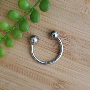 Y2K Sterling Silver Ball Stud Tipped Belly Ring Unused Ring